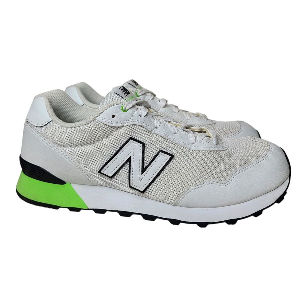 New Balance 515 V3 Shoes Mens 10.5 Retro Athletic Gym Sneakers White Black Green